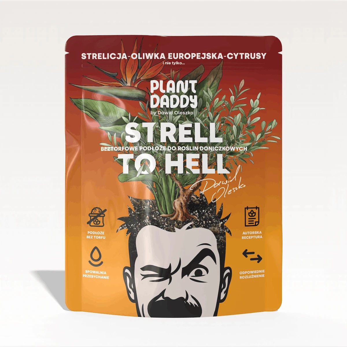 Podłoże do strelicji, oliwki i cytrusów o przewiewnej strukturze, stworzone do wygodnego przesadzania roślin wymagających stabilnej wilgotności i dobrego napowietrzenia korzeni.